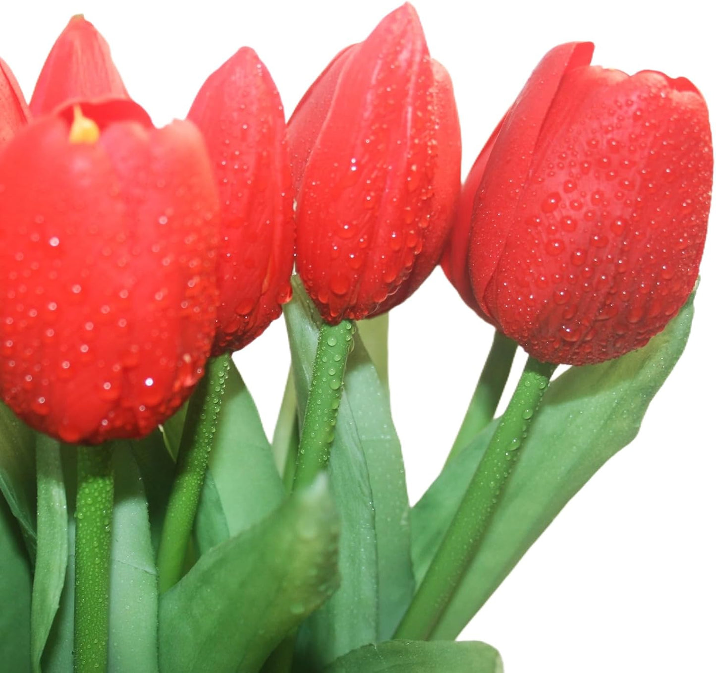 15pcs Artificial Tulips Flowers, Fake Tulips Real Touch, Faux Latex Bouquets, for Party Wedding