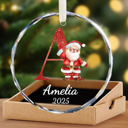 Personalized Christmas Ornaments with Names, Name Ornaments for Christmas Tree, Custom Initial