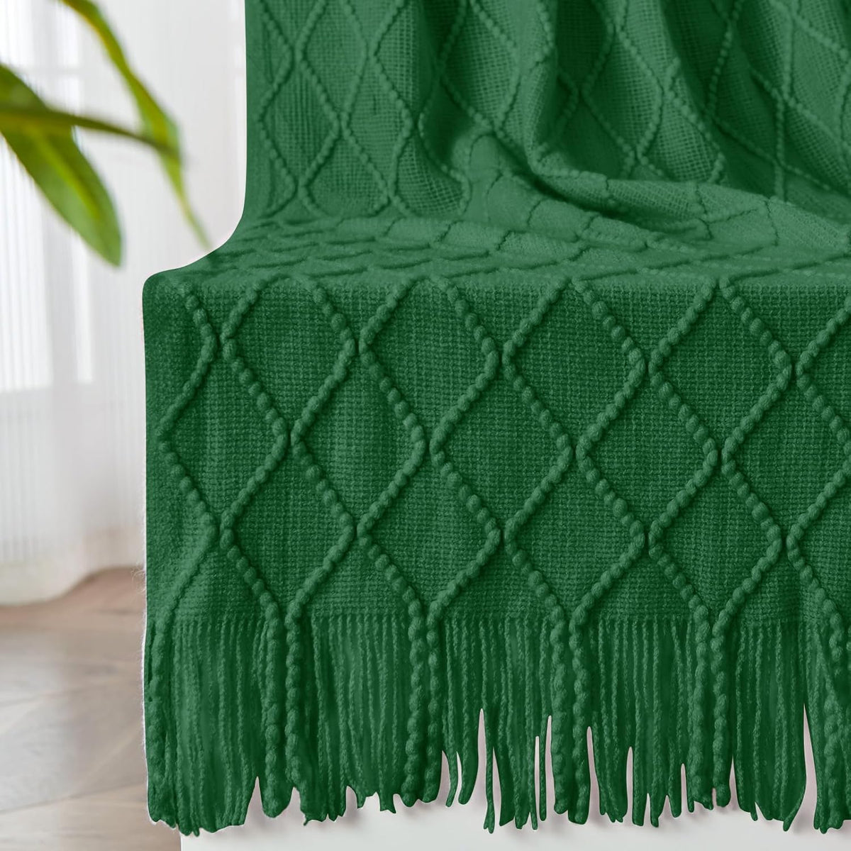 inhand Knitted Throw Blanket for Couch and Bed, Soft Living Room Home Decor Knitted Blanket with