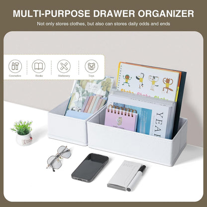 DIMJ Drawer Organizer Clothes 15 Pack - Foldable Baby Organizers and Storage & Dresser Organizer