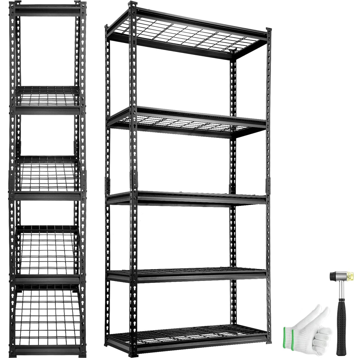 VEVOR Storage Shelving Unit, 5-Tier Adjustable, 2000 lbs Capacity, Heavy Duty Garage Shelves Metal