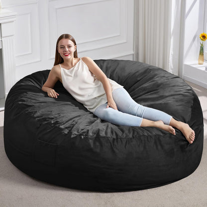 Hobestluk 6FT Bean Bag Chair Bean Bag Chairs for Adults Giant Bean Chairs with Velvet Cover, Memory