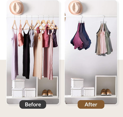 ZEDODIER Tank Top Hanger, 2 Pack Rotatable Bra Organzier for Closet, Max 48 Storage Capacity Sport