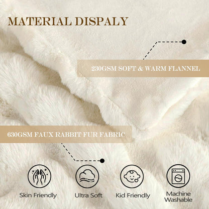 Latepis Luxury Faux Fur Throw Blanket Fuzzy for Couch Soft Thick Blanket for Bed Sofa Cute Plush