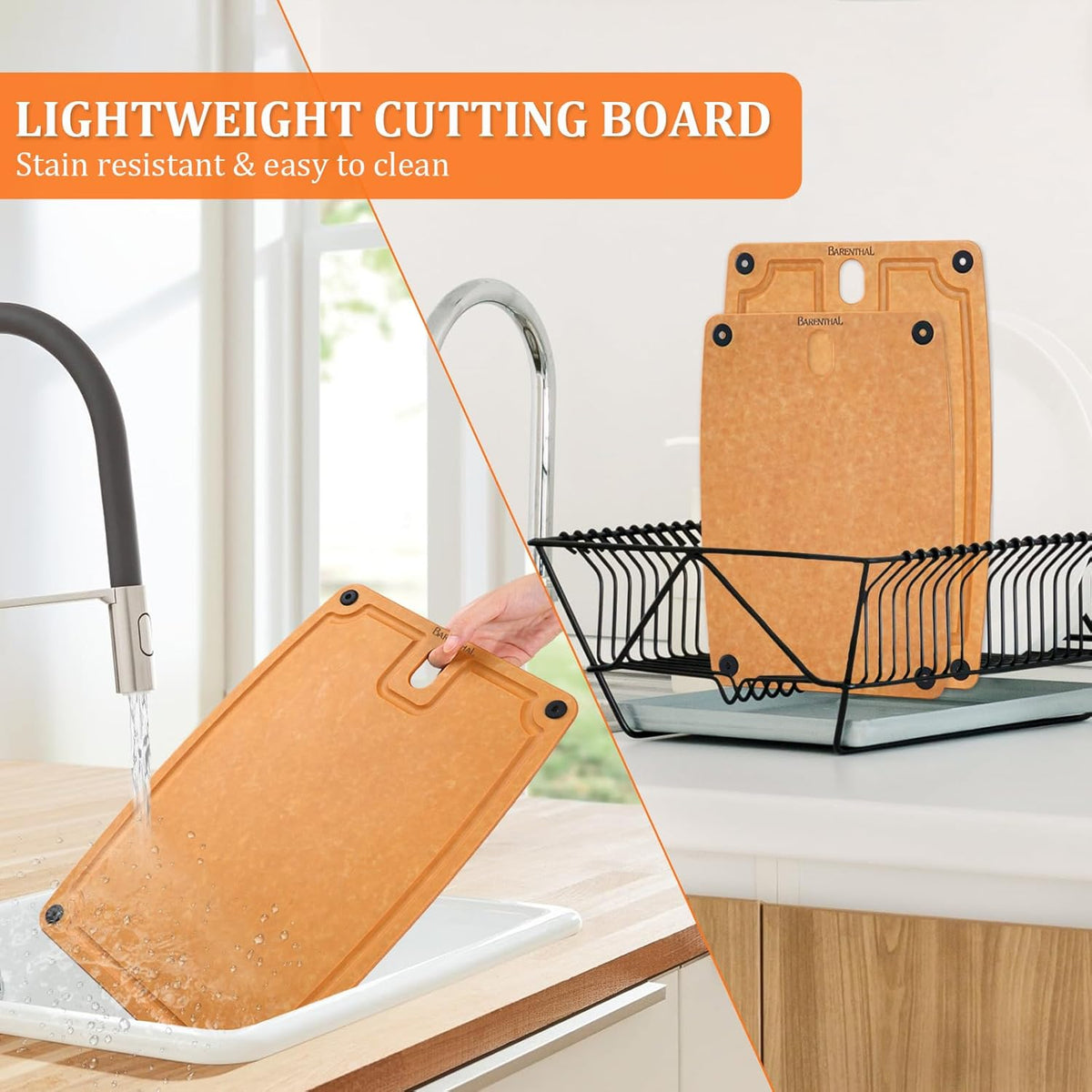 large cutting boards for kitchen dishwasher - XL cutting board set double-sided with Non-Slip Feet