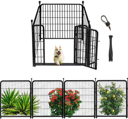 Dog Playpen 36inch 4 Panels, Puppy Playpen Indoors, Dog Fences Outdoor for Yard, Wide Door Low