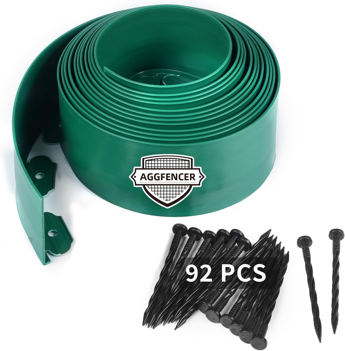 4 in x 50 Ft Garden Landscape Edging, No Dig Garden Edging Border Kit with 92 Pcs Spikes for Flower