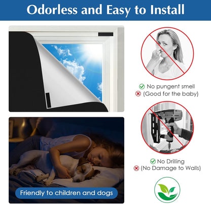 Blackout Window Cover, Portable DIY Window Blinds,Travel Window Blackout Curtains for Baby Nursery