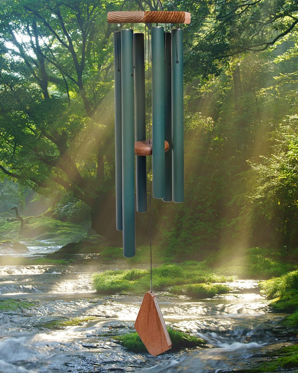 Wind Chimes Outdoor Large Deep Tone,Sympathy Wind Chime Outdoor, Memorial Wind-Chime with 6 Tuned