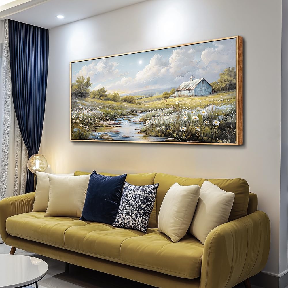 PHAOHUAXM Wall Art For Living Room Large Canvas Wall Decor For Bedroom Flower Watercolour Painting