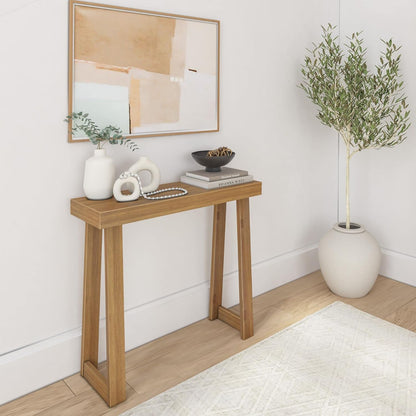 Plank+Beam Solid Wood Console Table, 36 Inch, Sofa Table, Narrow Entryway Table for Hallway, Behind