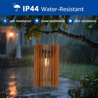 2-Pack Solar Lanterns Outdoor Hanging Portable Table Top Decorative Lamp DIY Lantern Lights