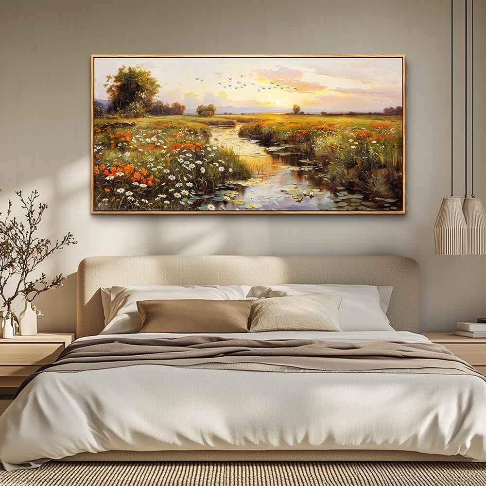 PHAOHUAXM Large Canvas Wall Art For Living Room Wall Decor For Bedroom Watercolour Painting Office