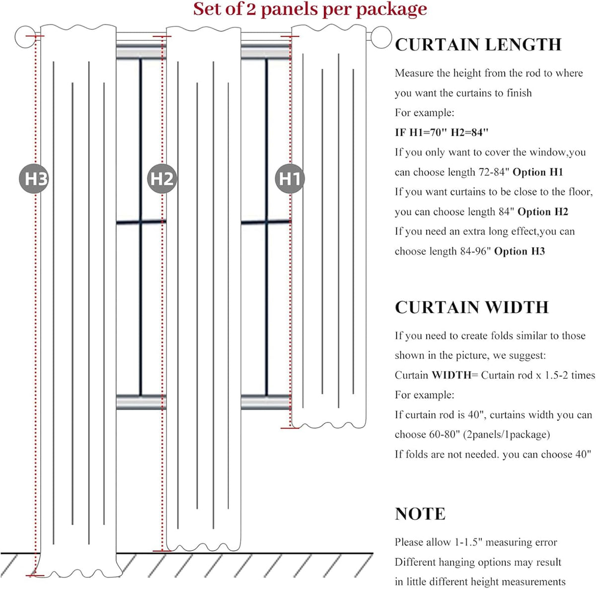 70 Inch Extra Wide Blackout Curtains 108 Inches Long for Living Room, Pinch Pleated Natural Linen