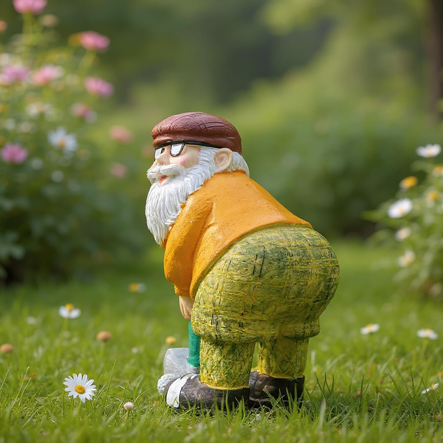 Elenon Golf Gnome Garden Statue Decorative, Adorable Flower Bed Decor Gnome Outdoor Decor, Funny