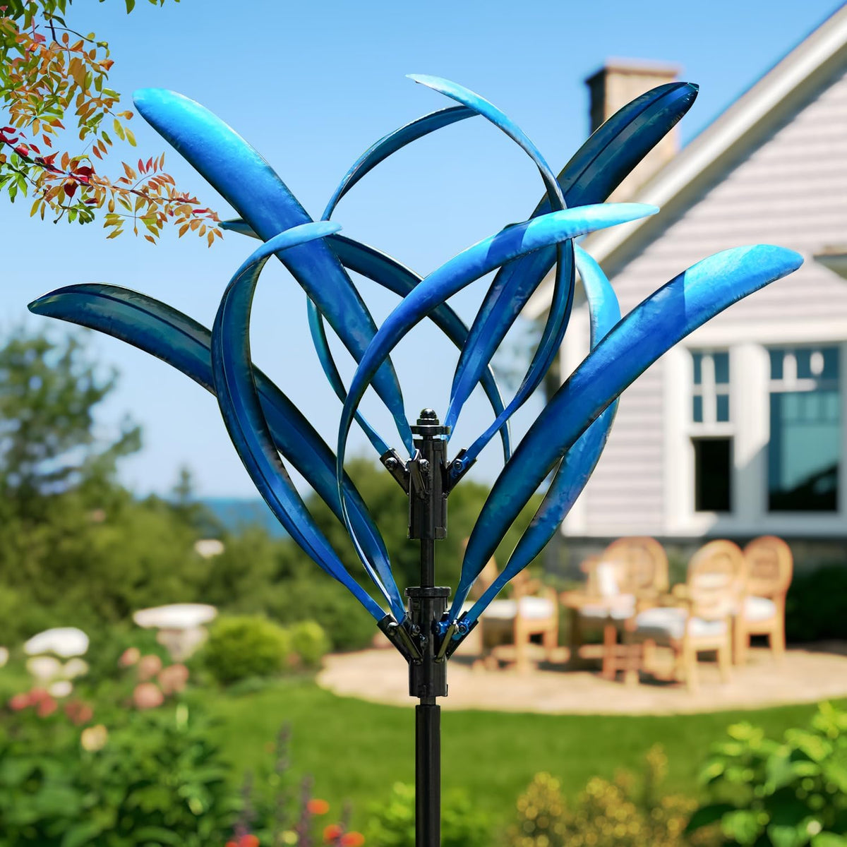 LimeHill Wind Spinner for Yard and Garden - Large Metal Kinetic Wind Sculptures for Outdoor