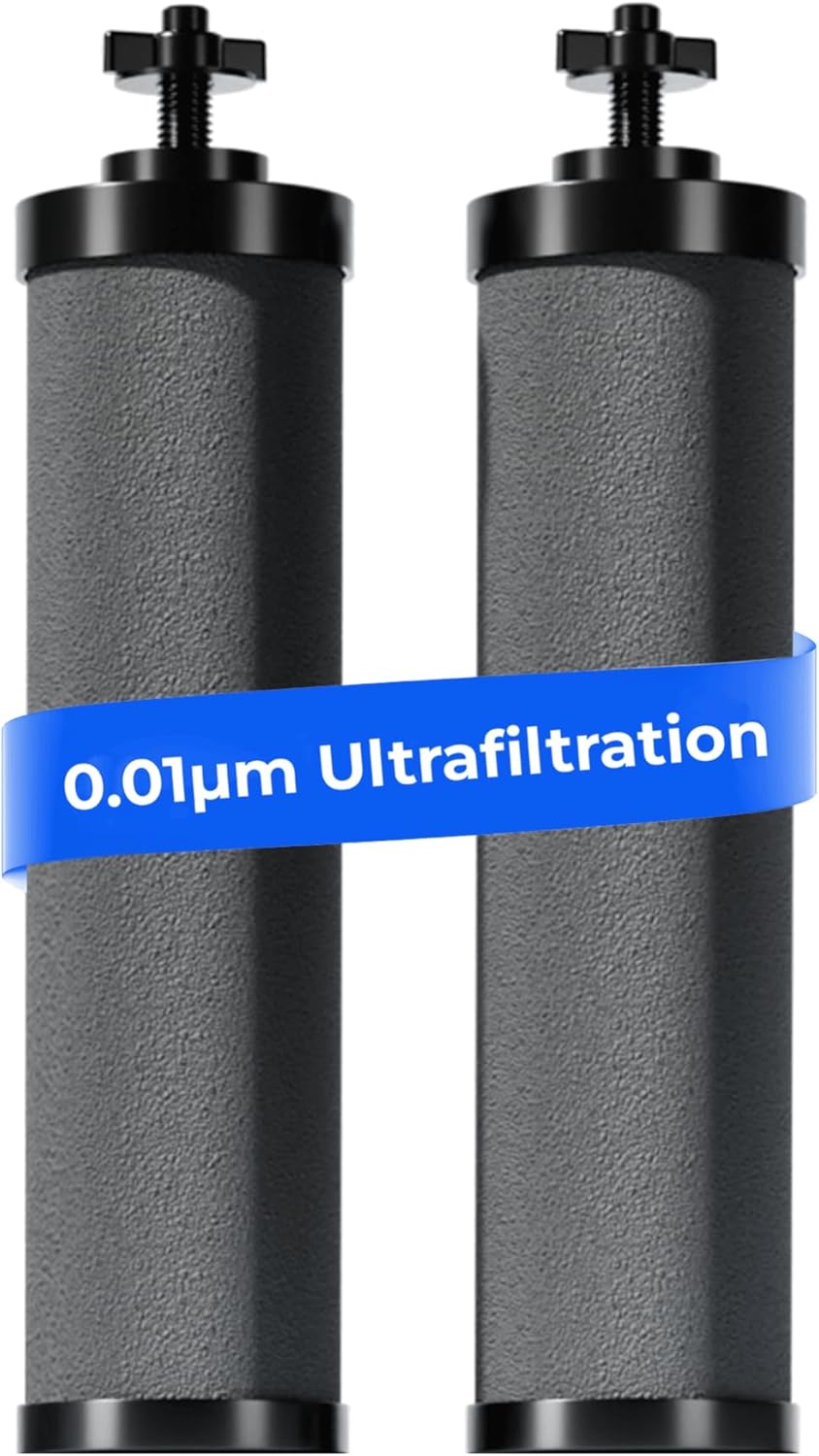 [New Upgraded Ultrafiltration] Waterdrop Black Water Filter, Replacement for Berkey® BB9-2® Black