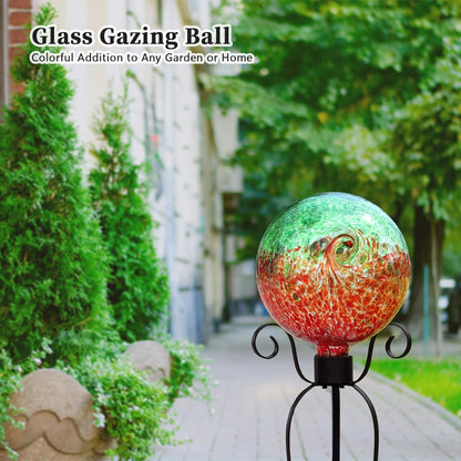 VCUTEKA Gazing Ball, Glass Gazing Balls Sphere for Garden Lawn Outdoor Ornament Yard Decorative