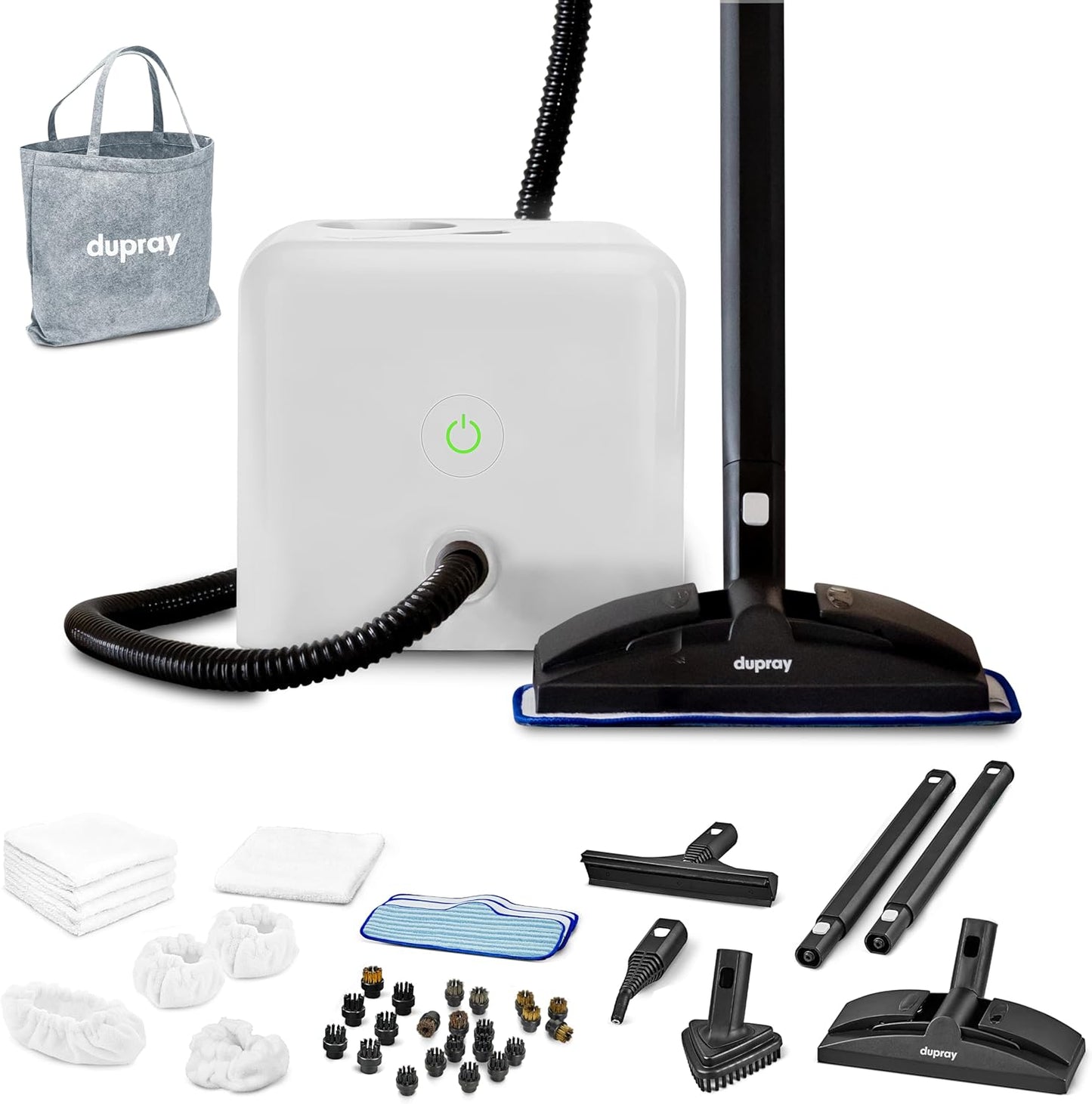 Dupray Neat Steam Cleaner with 40-Piece Accessory Kit, Powerful, chemical-free cleaning for floors