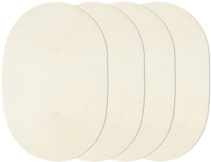 AHHFSMEI Placemats Set of 4 for Dining Table Washable Woven Vinyl Non-Slip 18x12 inches Placemat