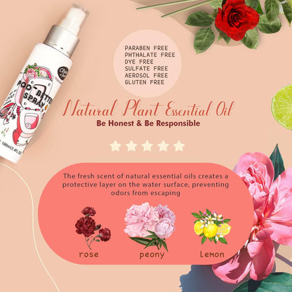 Clean-n-Fresh Toilet Spray, Wild Peony Scent, Bathroom Odor Eliminator & Air Freshener For Room