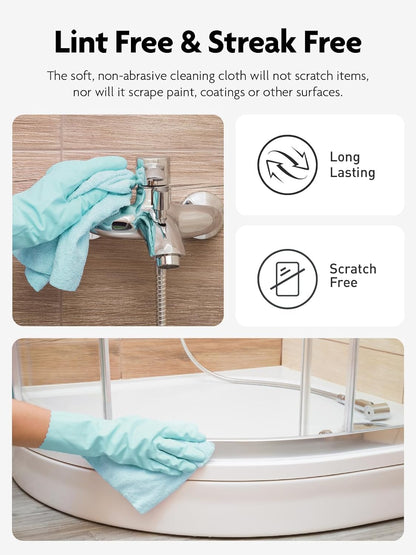 Fantasticlean Microfiber Cleaning Cloth Roll -60 Pack, Tear Away Microfiber Towels, 12" x 12"