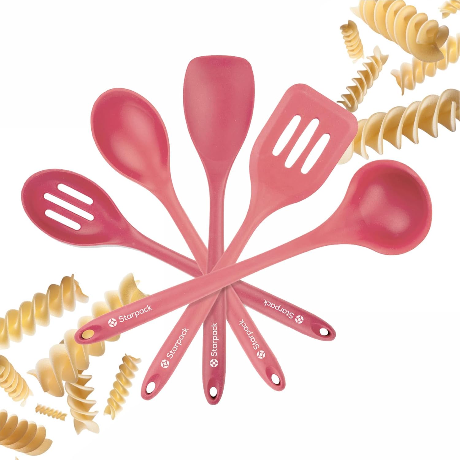 Starpack 'Stir & Serve' Silicone Cooking Utensils Set (5 Pcs) - Kitchen Utensils Set Heat Resistant