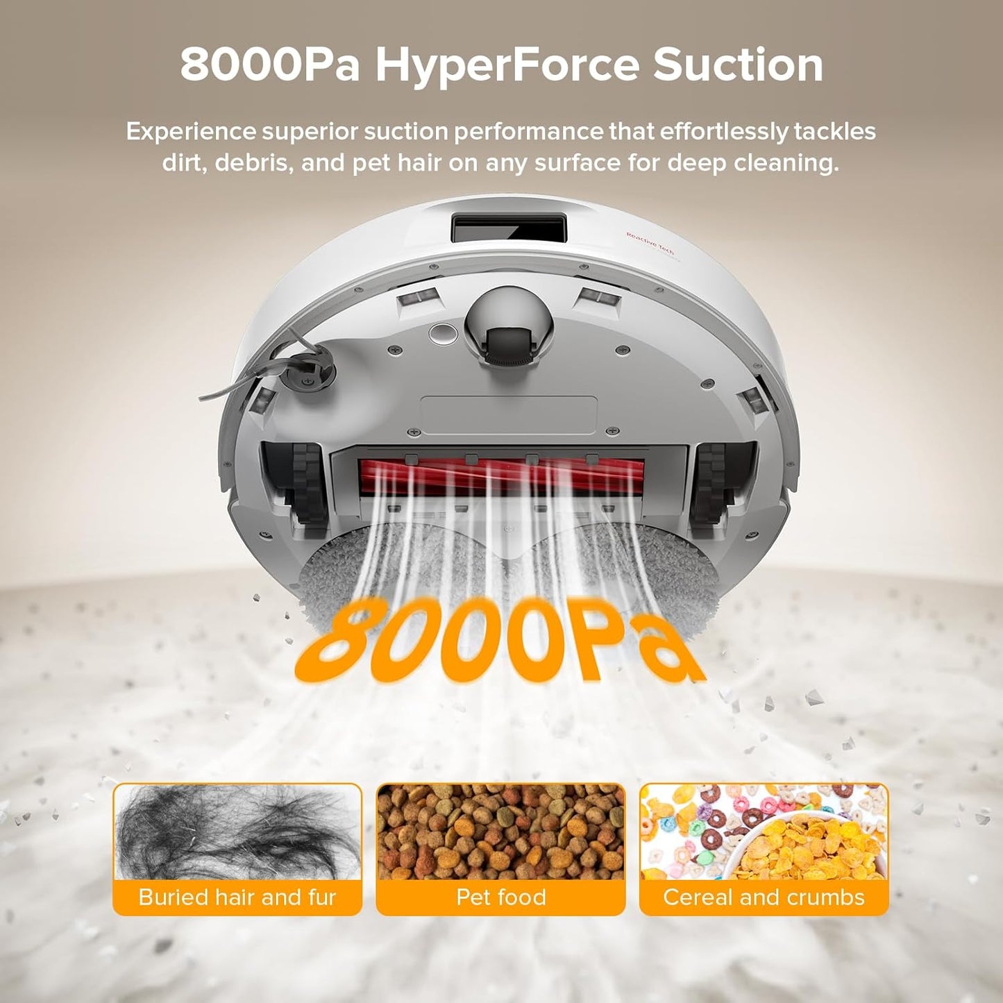 roborock Qrevo Series Robot Vacuum and Mop, 8000Pa Suction, Upgraded from Qrevo S, Anti-Tangle