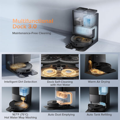 Roborock Qrevo Edge S5A Robot Vacuum and Mop, 17,000Pa, Zero-Tangling, DuoDivide Main Brush