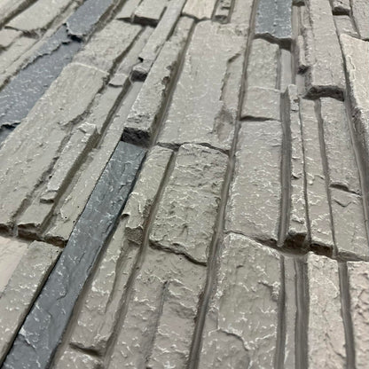 OTECKO 6-Pack Faux Stone Wall Panel 48 in x 13 in x 2 in Stacked Stone High Density Polyurethane