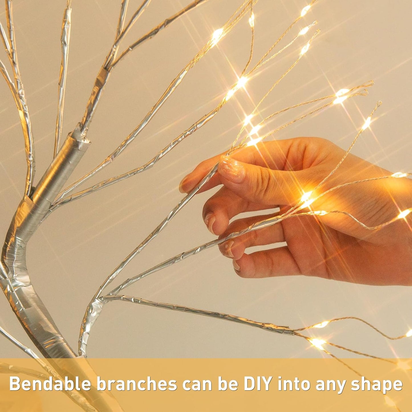 EAMBRITE Fairy Light Spirit Tree, 108 Led Lighted Birch Tree, 8 Modes Lighted Trees for Decoration