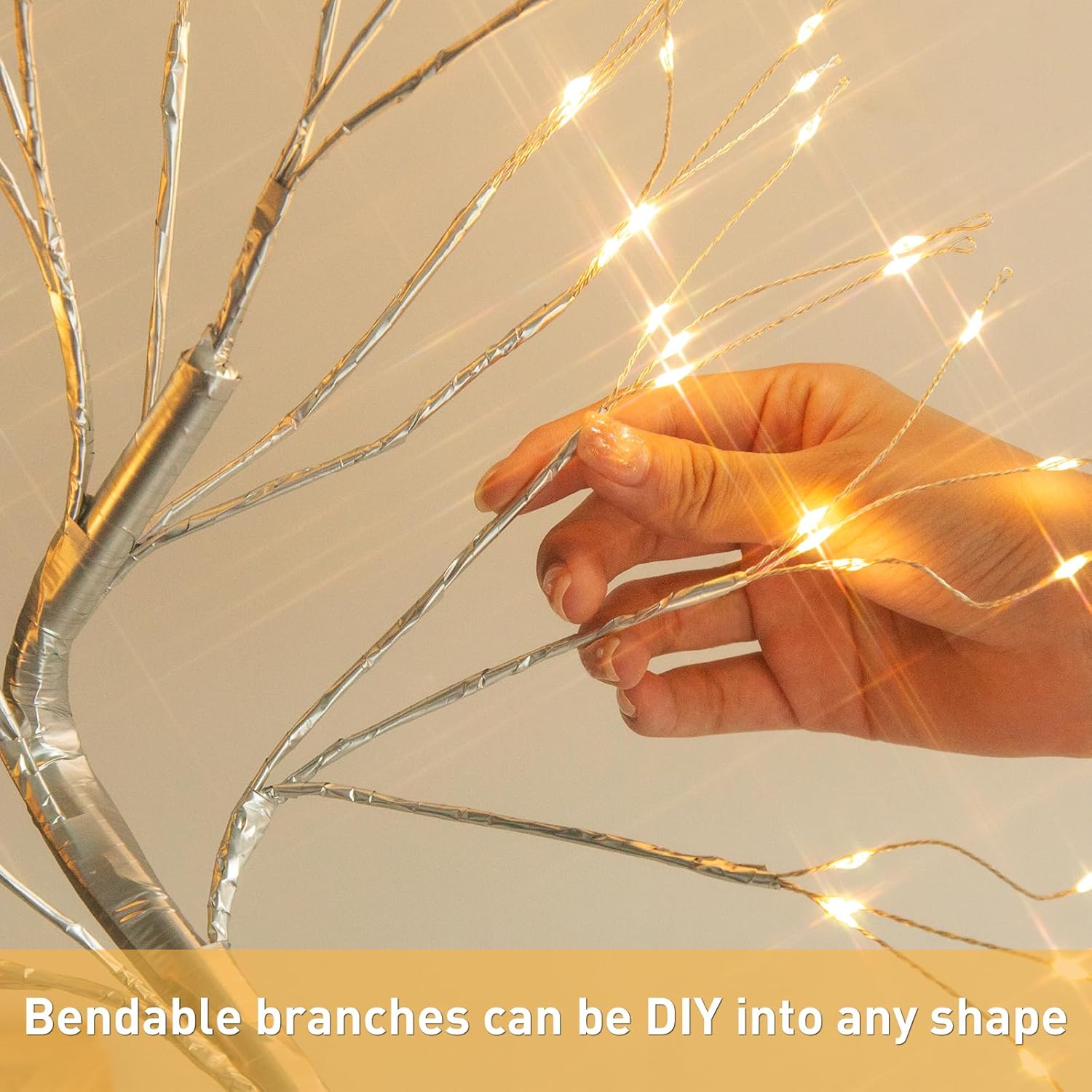 EAMBRITE Fairy Light Spirit Tree, 108 Led Lighted Birch Tree, 8 Modes Lighted Trees for Decoration