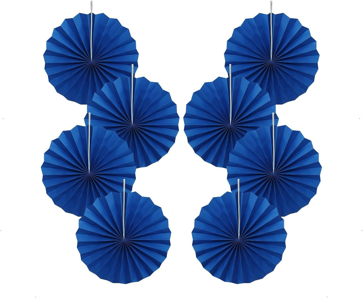 Blue Birthday Decorations,DIY Blue Paper Fans Hanging Decoration ,Party Decorations for Adults