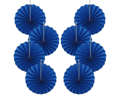Blue Birthday Decorations,DIY Blue Paper Fans Hanging Decoration ,Party Decorations for Adults