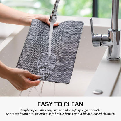 LEXMORE Placemats Set of 8 Vinyl/Plastic Woven Place Mats for Kitchen Table Indoor/Outdoor Washable