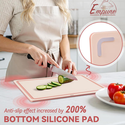 Empune Plastic Cutting Board Set, Recycled Plastic Cutting Boards for Kitchen (Set of 3)