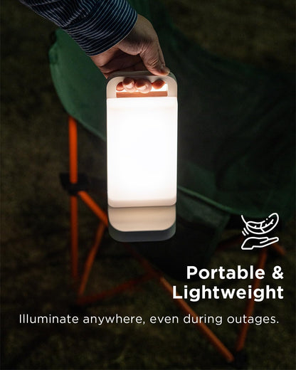 Camping Lantern, solar Lanterns, 6000mAh Rechargeable Light 2-in-1 Dimmable Outdoor Waterproof Gear