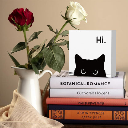 Black Cat Desk Decor, Office Decorations for Work, Cat Lover Gifts for Women, Cat Gifts for Girls