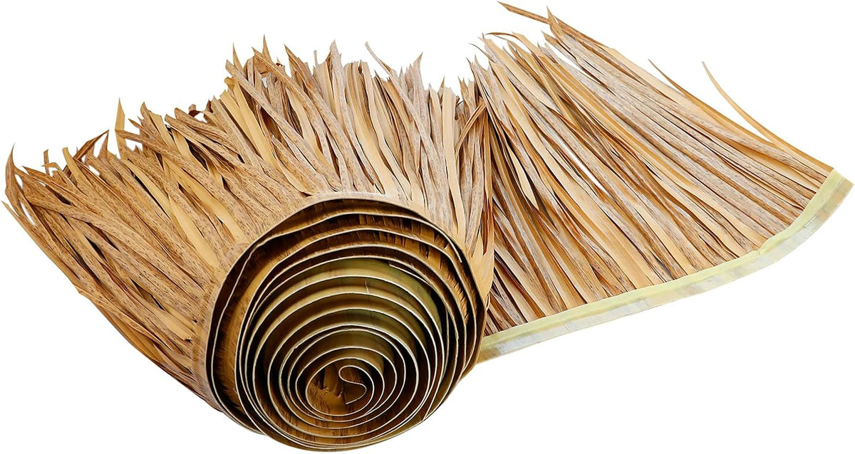 16.5ft Tiki Straw Roof Thatch-Mexican Style Artificial Palm Thatch Rolls Tiki Bar Hut Grass Duck