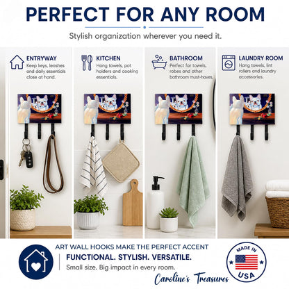 Caroline's Treasures 7514TH68 French Bulldog Leash or Key Holder, Wall Hooks, Key Hooks Holder