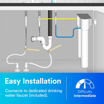 Aqua-Pure DW301 Under Sink Water Filter System, Removes Lead, VOC's, Microplastics, Cysts, Bad