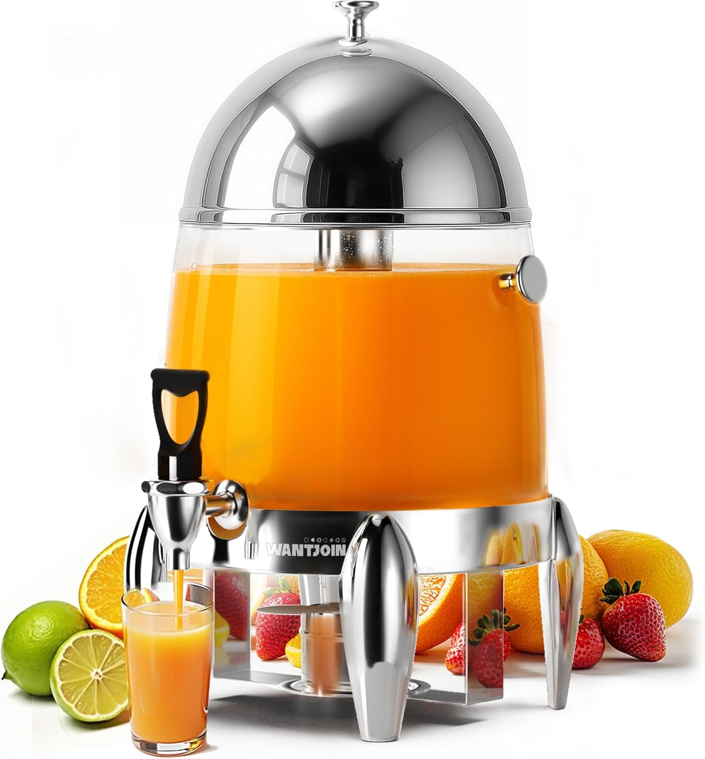 WantJoin Beverage Dispenser With Stand - 3.2 Gallon Drink Dispenser With Ice Core & Fuel Holder
