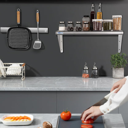 HARDURA Stainless Steel Shelf 14" x 36", 275lb Commercial Shelves Wall Mount Metal Shelving with