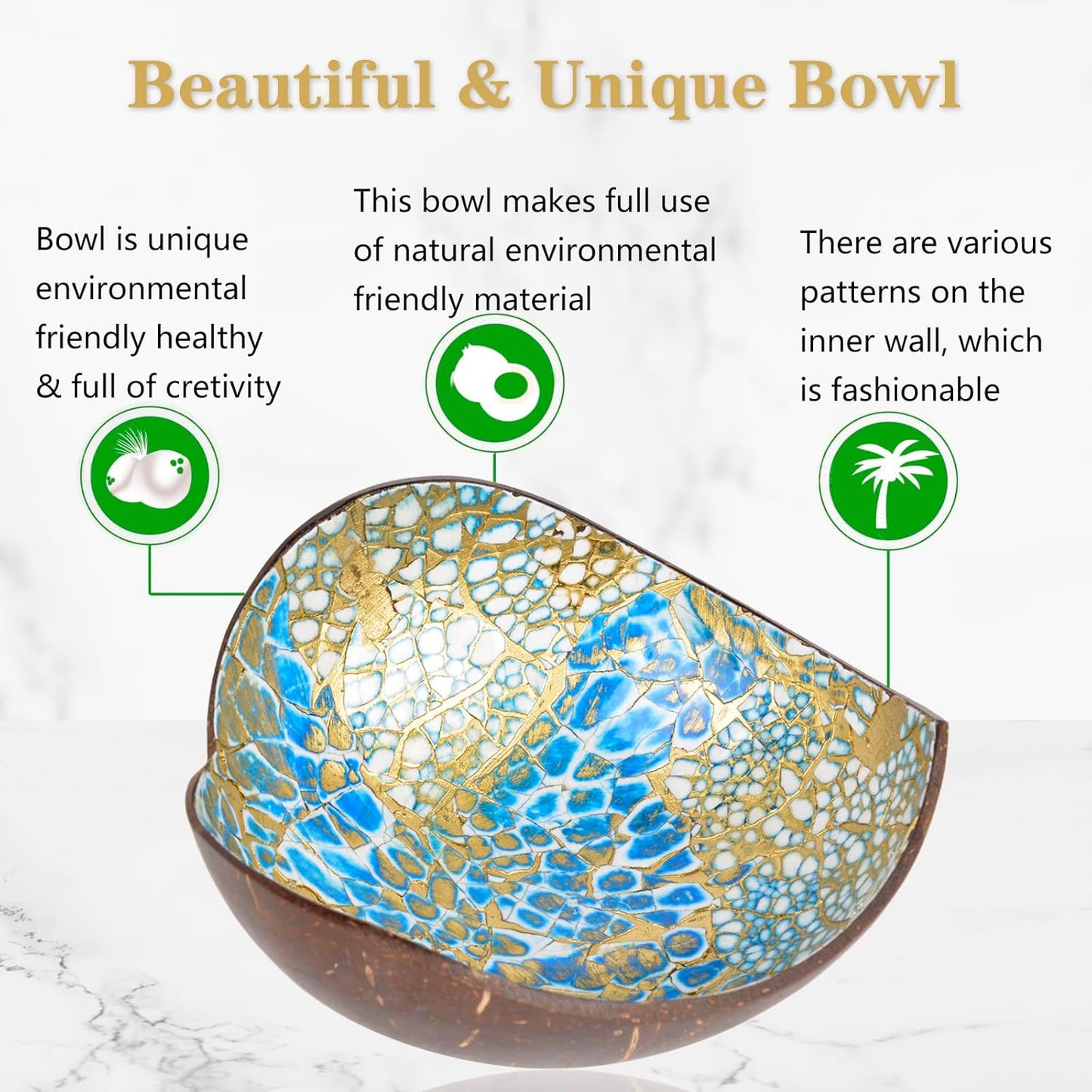 Coconut Bowls Decorative Candy Dish - Heart Acai Bowl, Natural Wooden Candy Dish, Key Bowl Holder