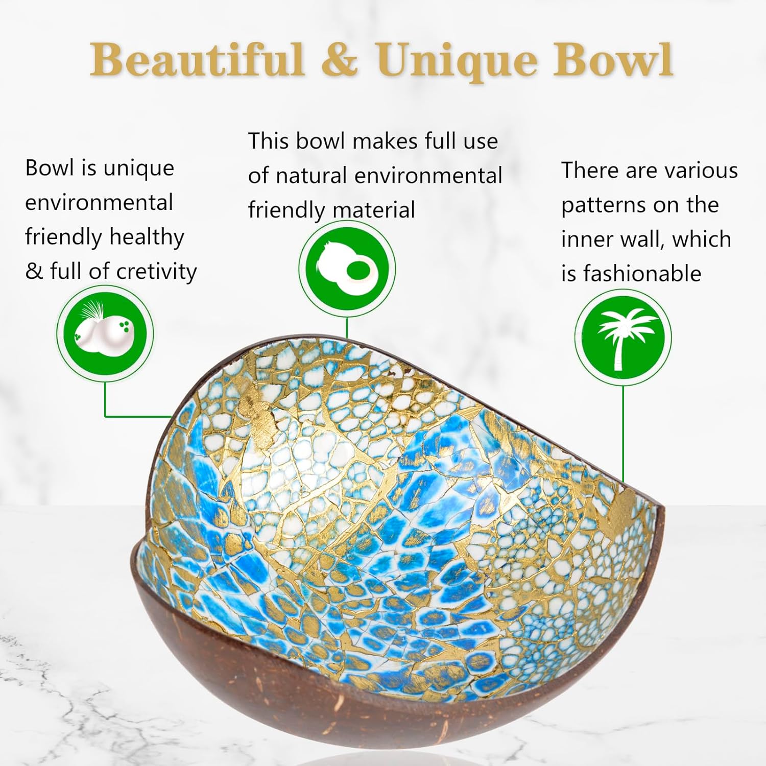 Coconut Bowls Decorative Candy Dish - Heart Acai Bowl, Natural Wooden Candy Dish, Key Bowl Holder