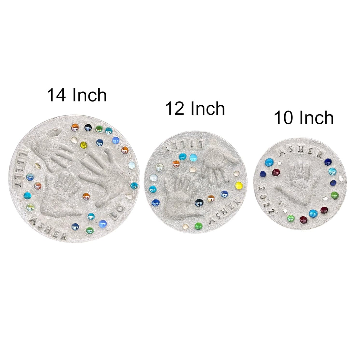 Large DIY Stepping Stone Kit, Handprint Stepping Stone, Mother's Day Gift, Footprint Stepping Stone