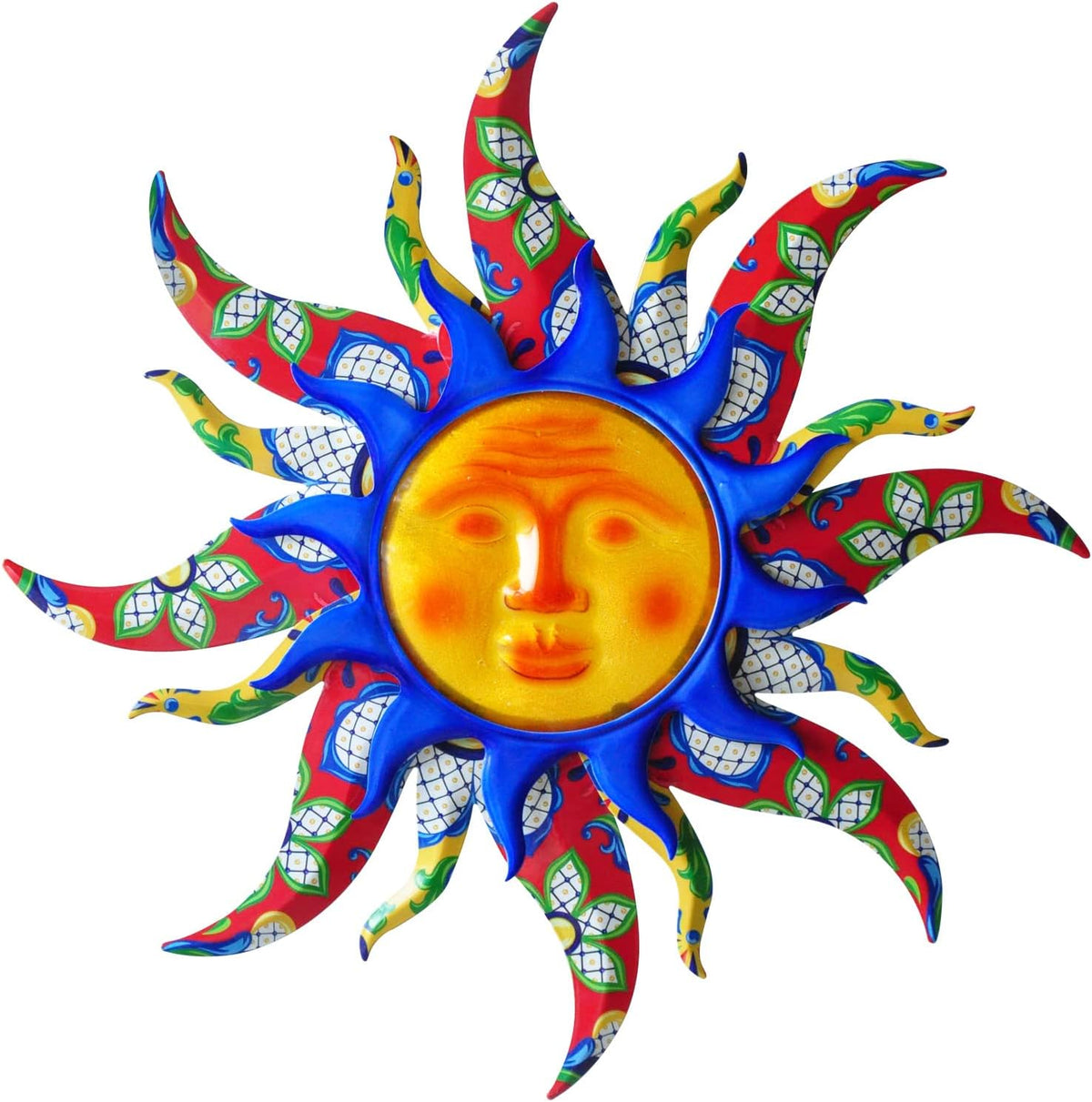 wotieuns Sun Metal Wall Art Outdoor Decor 19Inch Sun Wall Decor Suitable for Living Room Bedroom