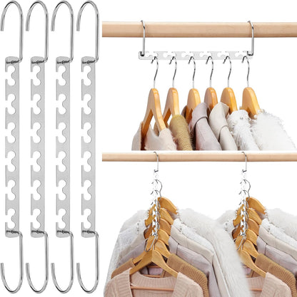 HOUSE DAY Space Saving Hangers for Clothes 4 Pack, Heavy Duty Hanger Organizer | 30 Lbs Capacity |