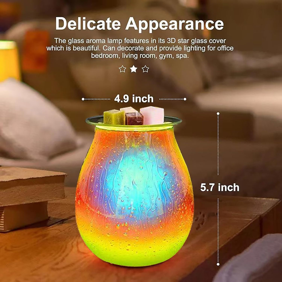 Dicimi Wax melt Heater, Electric Fuel Heater, Glass Wax Heater - for Home, Kitchen, Living Room