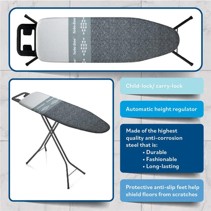 Bartnelli Classic Ironing Board with New Patent Technology | Made in Europe Iron Board with Patent